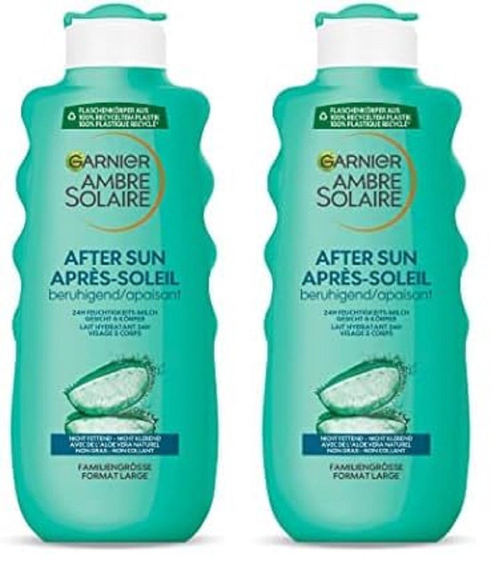 GARNIER After Sun-Lotion Ambre Solaire After Sun Beruhigende Feuchtigkeits-Milch 400 ml, 2-tlg.