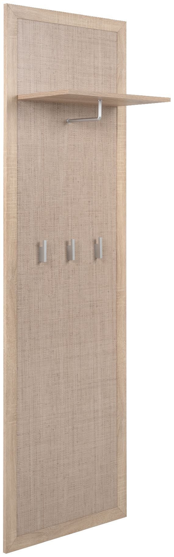 Finori Garderobenpaneel, Dekor Sonoma Eiche / Rafia Aufdruck, Skandinavisch, 55 x 185 x 30 cm