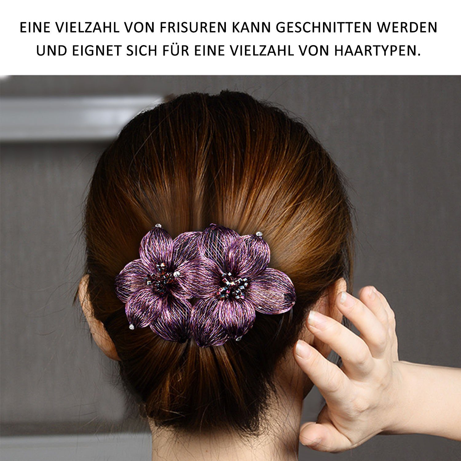 Elegante Haarspangen MAGICSHE Stück 1 für Damen Lila Mädchen Haarspange