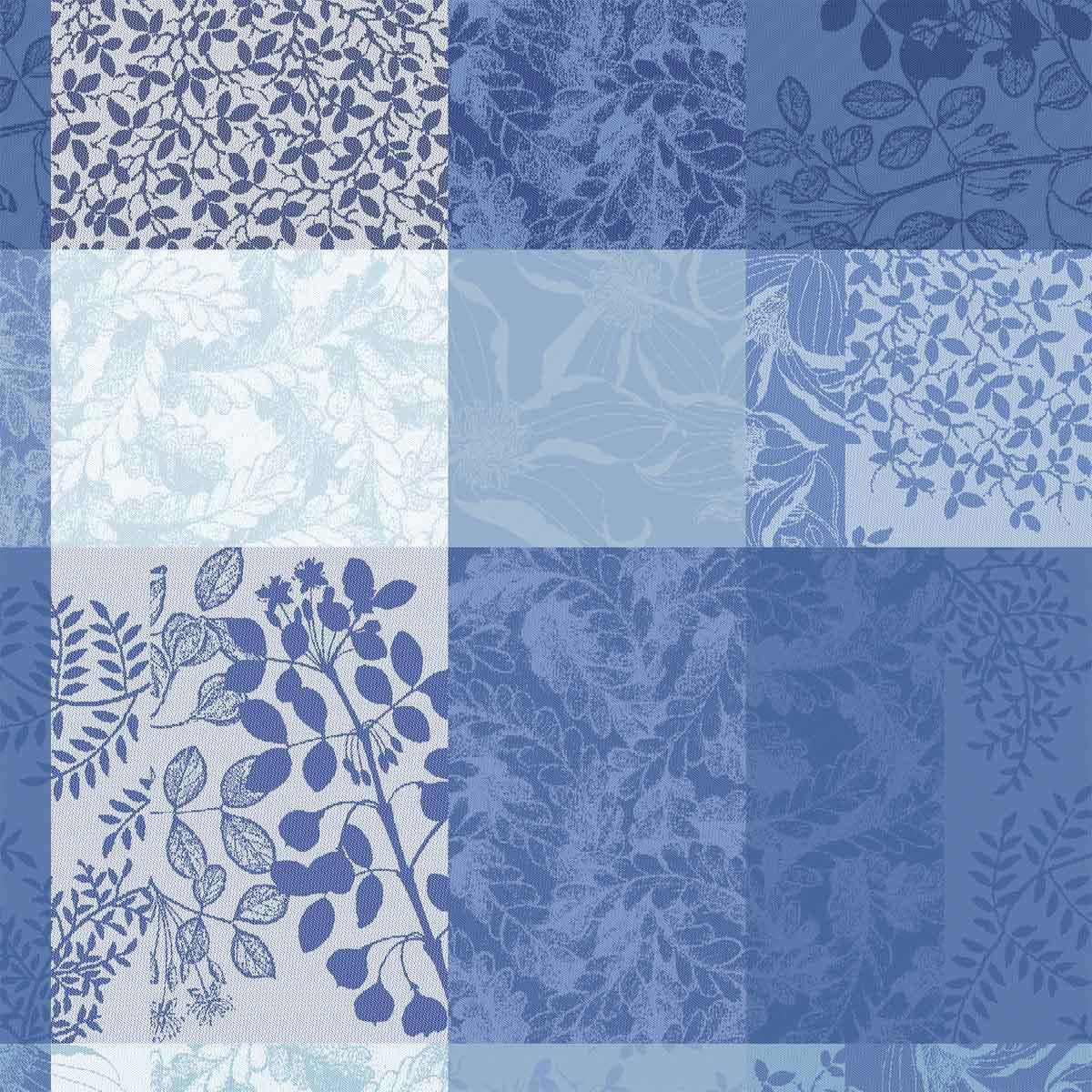 Garnier Thiebaut Stoffserviette Servietten (4x Set) Mille Rameaux Bleu 55x55 cm, (4 St)