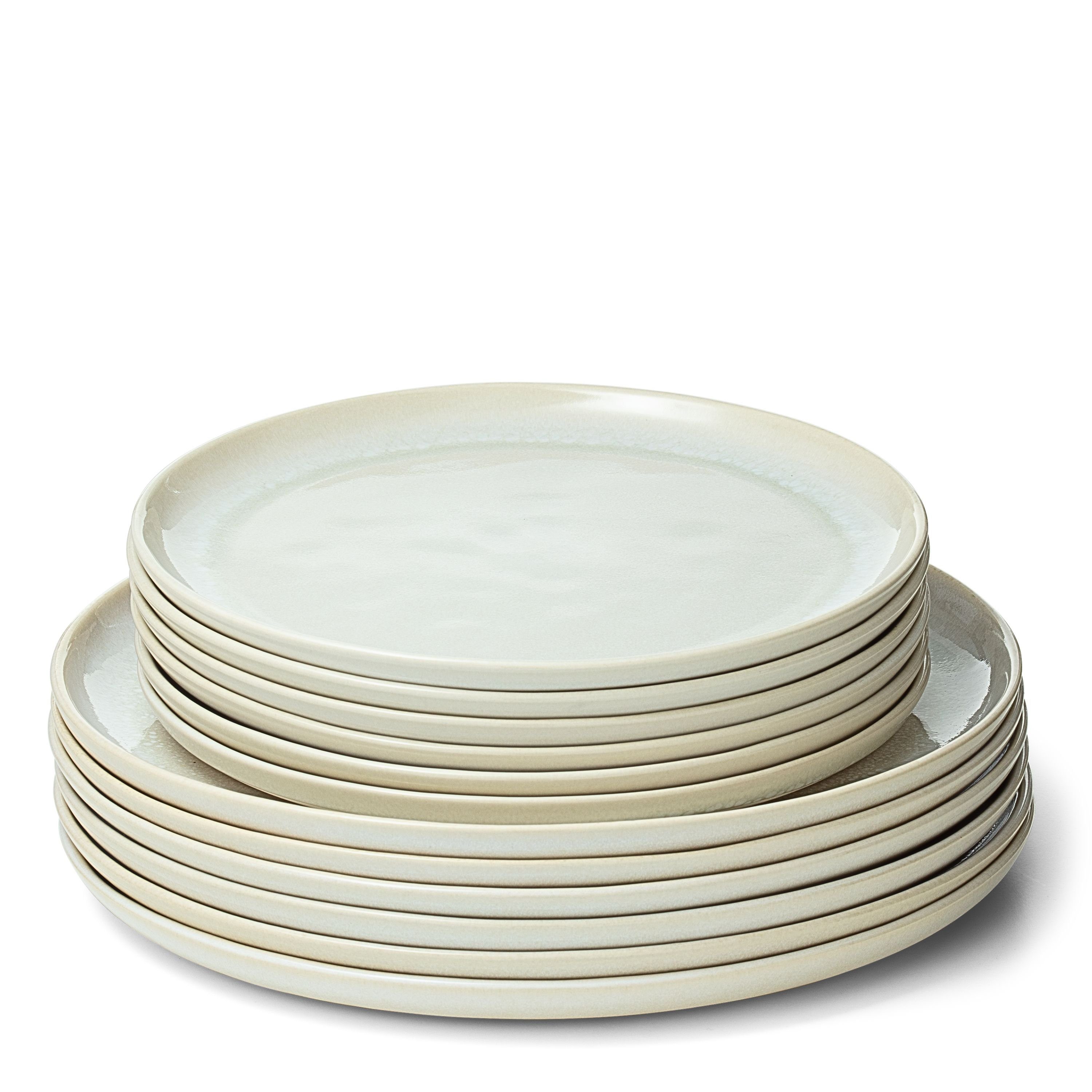Econovo Тарелки-Set Handgefertigt (12-tlg), Steingut, Keramikteller Made in Portugal
