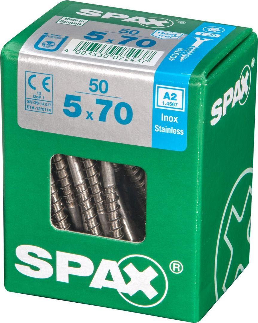 Holzbauschraube SPAX x mm 20 70 5.0 Universalschrauben Spax TX Senkkopf