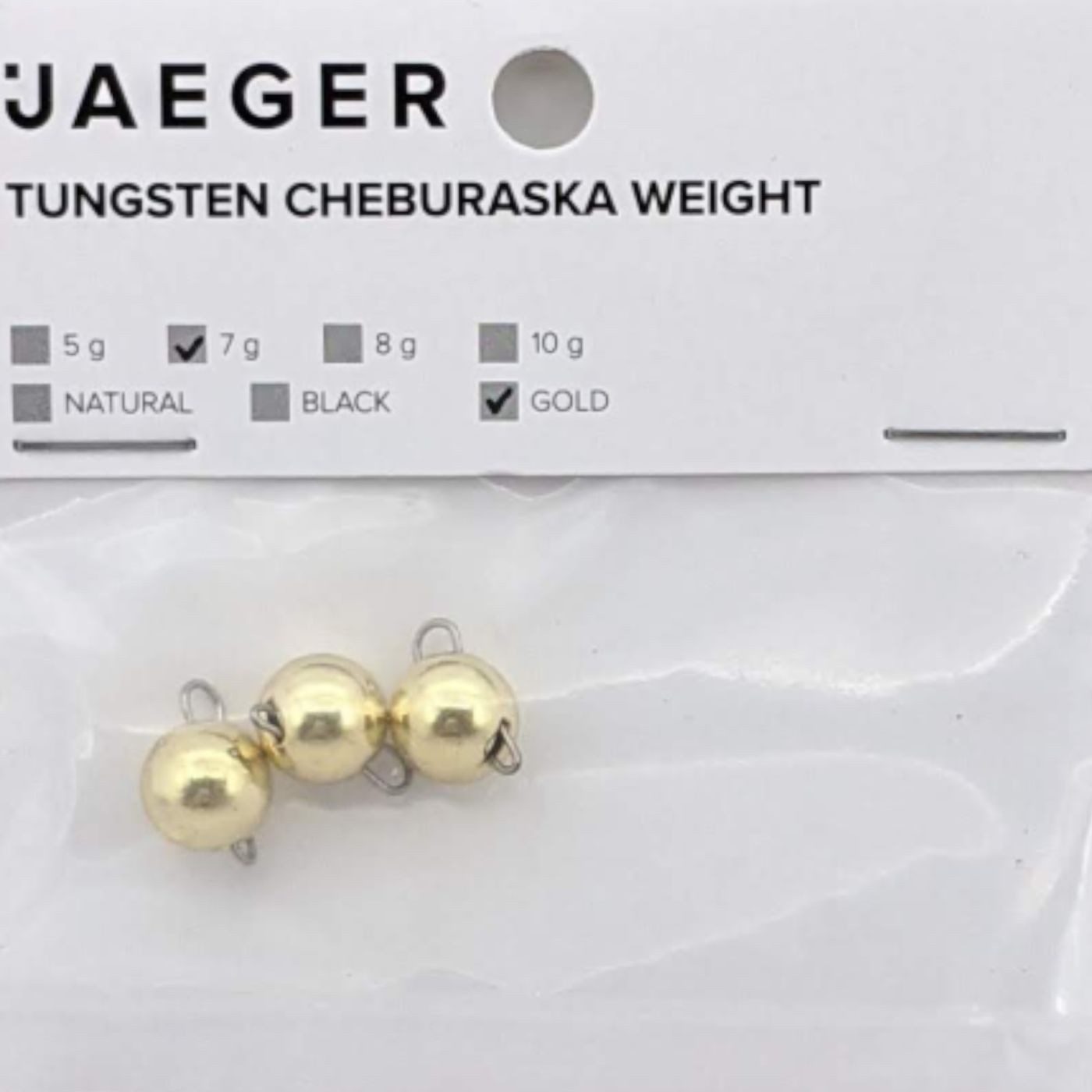Jaeger Jighaken Jaeger Fishing Tungsten Cheburashka Sinker Goldfarben - Jigköpfe