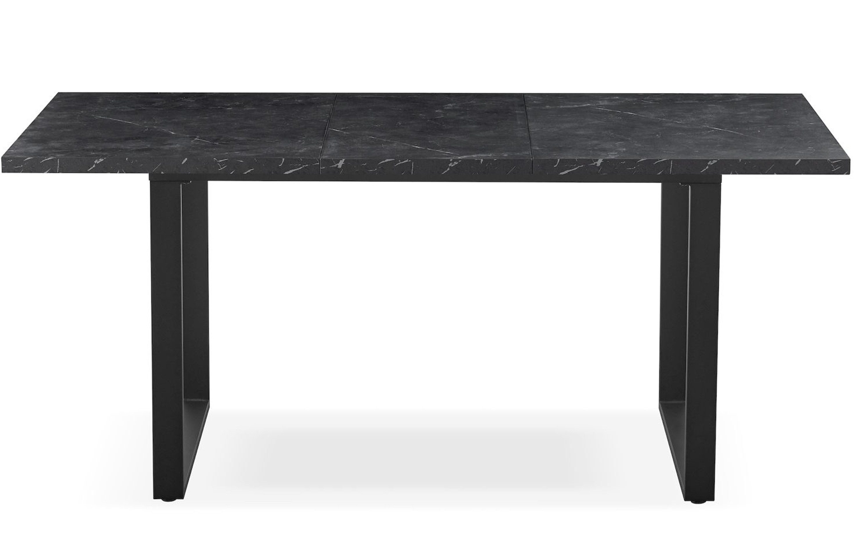 B&D home Esstisch LARS, Metallgestell schwarz oder weiß, ausziehbar 120-160cm, 4-6 Personen