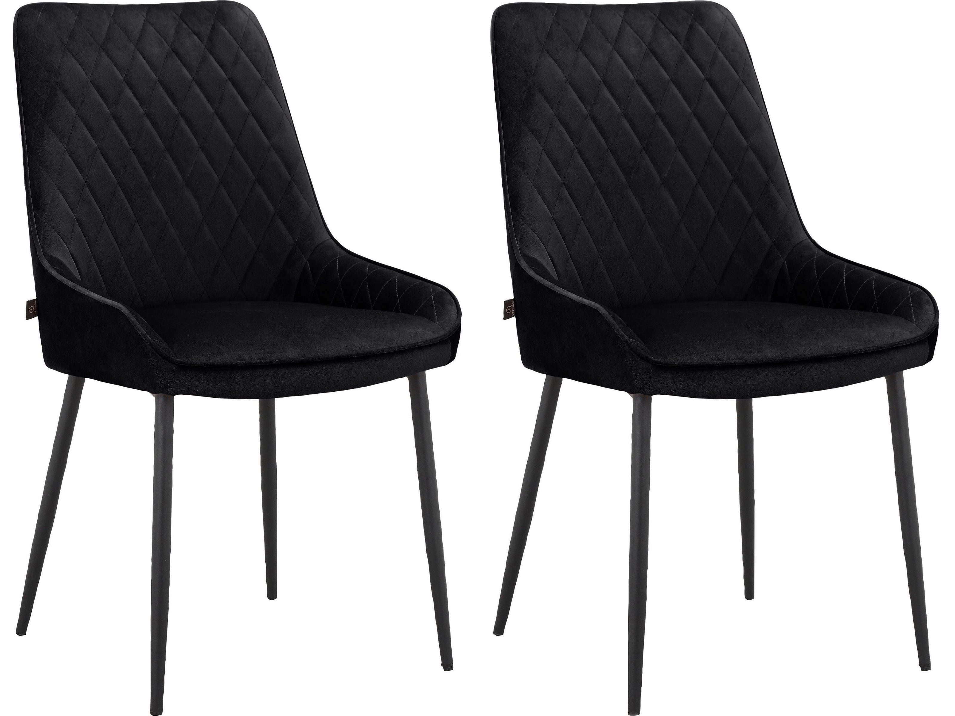 loft24 Esszimmerstuhl Mourice (Set, 2 St), Bezug in Samtoptik, Polsterstuhl günstig online kaufen