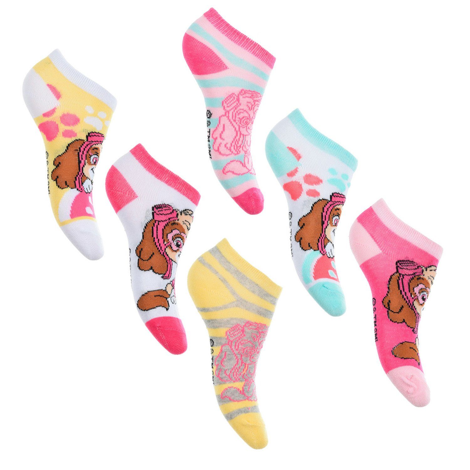 PAW PATROL Sneakersocken Paw Patrol Mädchen Sneaker Socken mit Skye Motiv