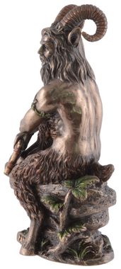 Vogler direct Gmbh Dekofigur Griechischer Gott Pan, Veronesedesign, bronziert, coloriert, Größe: L/B/H ca. 10x6x16 cm