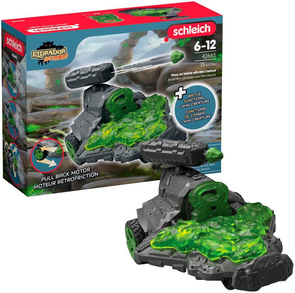 Schleich® Spielzeug-Auto ELDRADOR® CREATURES, Stein Düsenjet Fahrzeug mit M günstig online kaufen