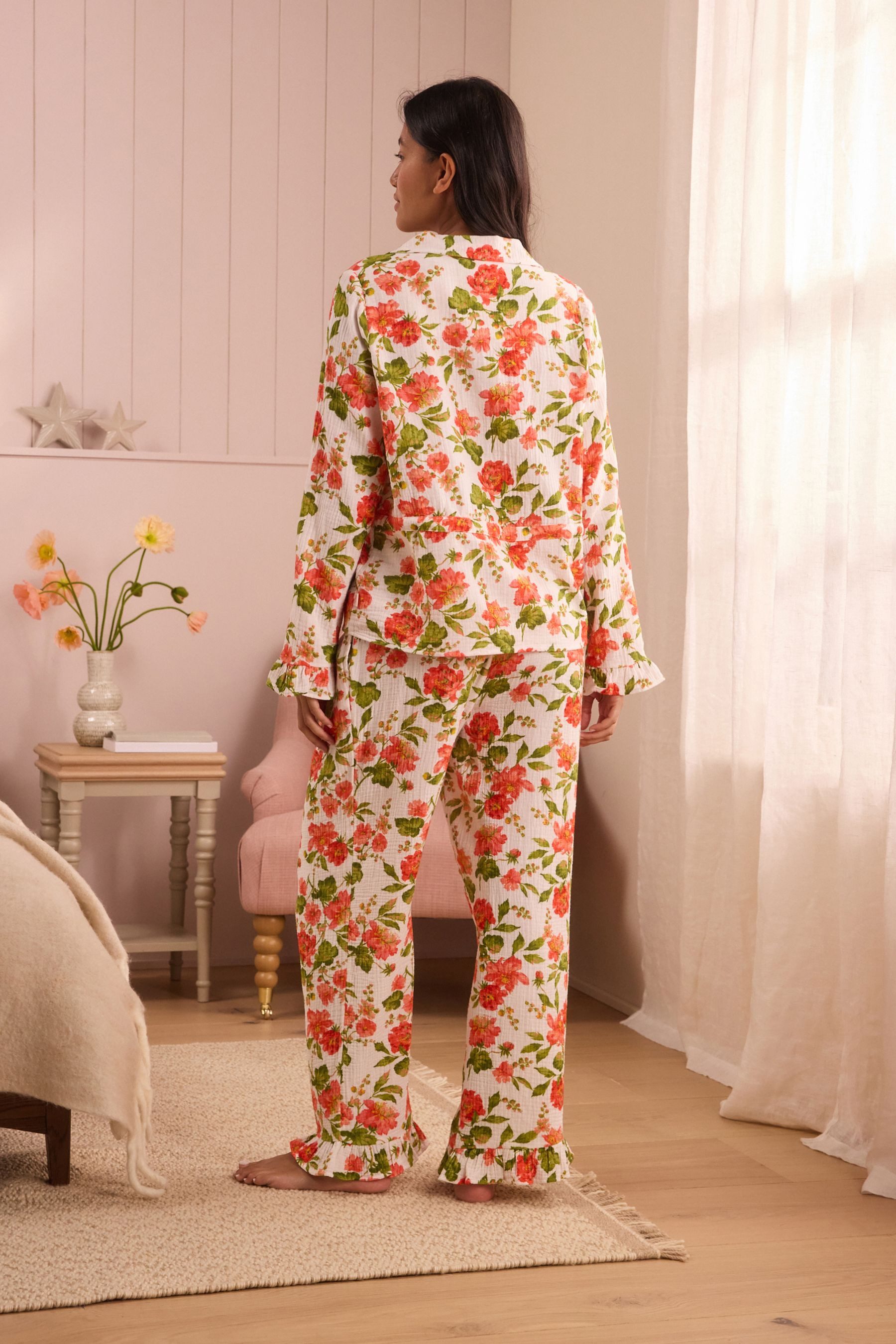LAURA ASHLEY Pyjama Laura Ashley Romilly Schlafanzug mit Rüschen (2 tlg) – Bild 2 von 5
