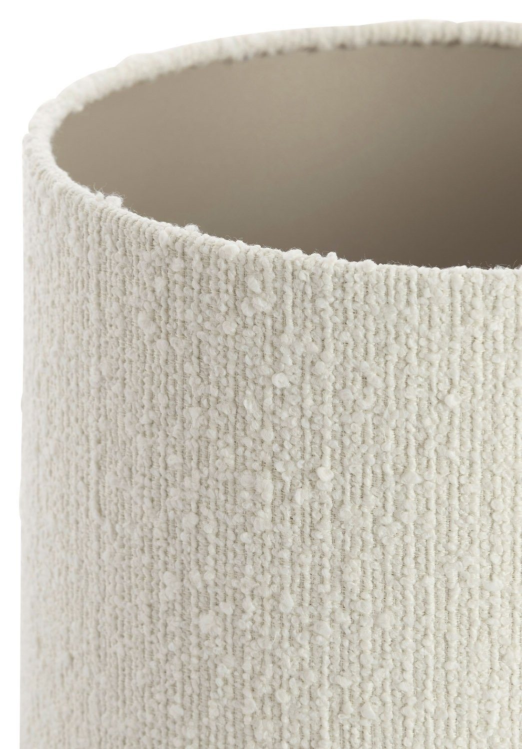 Light & Living Lampenschirm BOLERO, Ø 20 cm, Weiß, Braun, Stoff, Metallhalterung