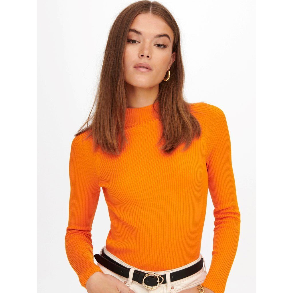 ONLY Stehkragenpullover Orange Rachella (1-tlg) Persimmon