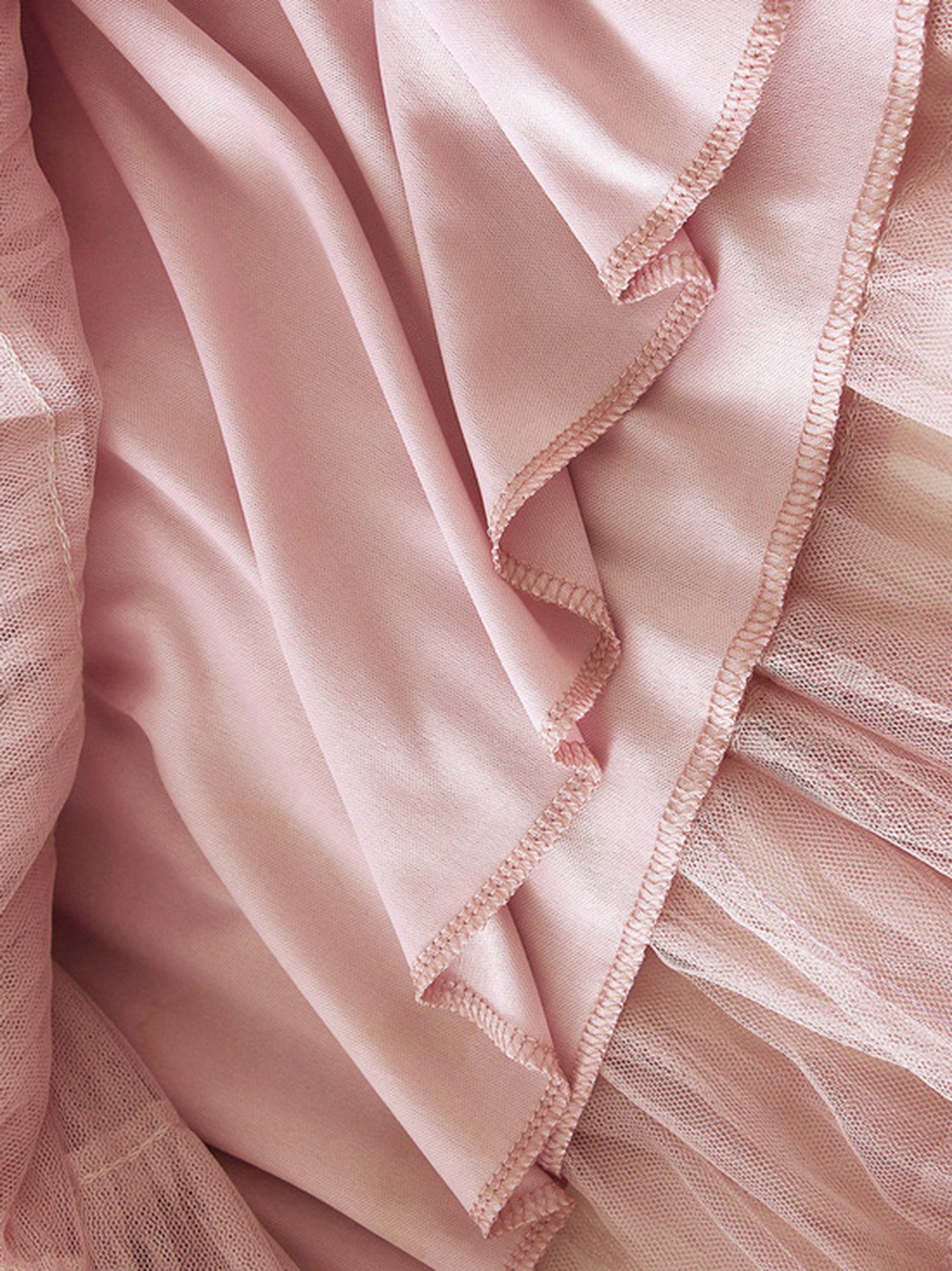 DEBAIJIA Meshrock Damen Frühling Herbst geschichteter Tüll-Tortenrock