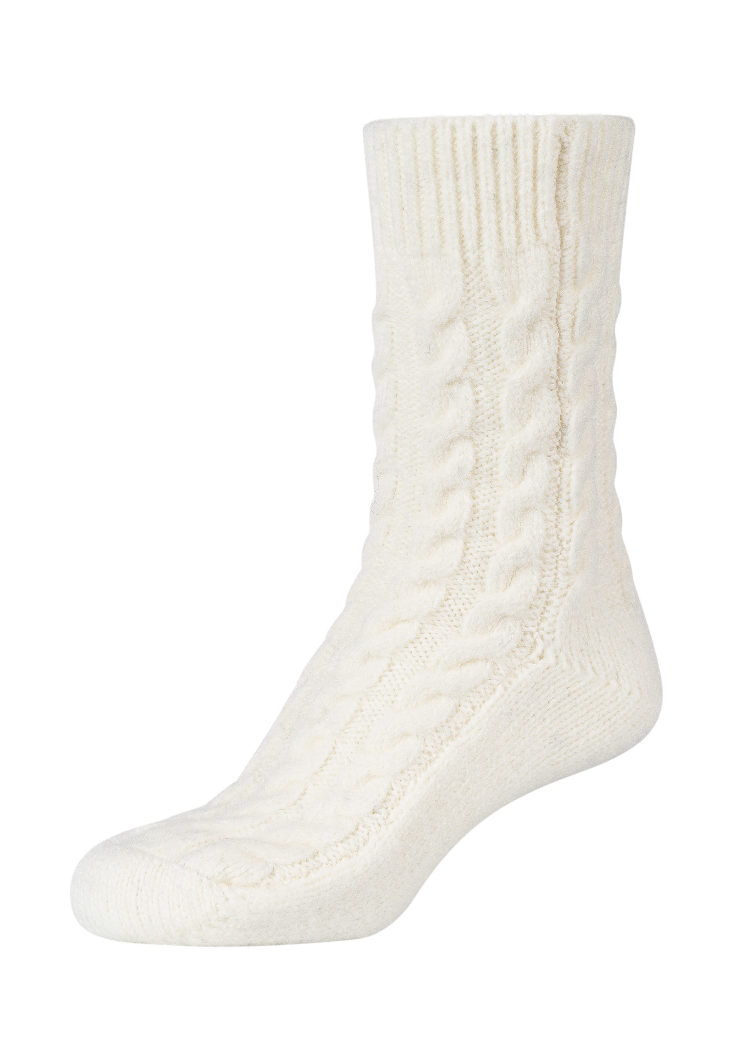 Camano Socken warm & cozy (2-Paar) mit Zopfmuster, Rippenbündchen günstig online kaufen