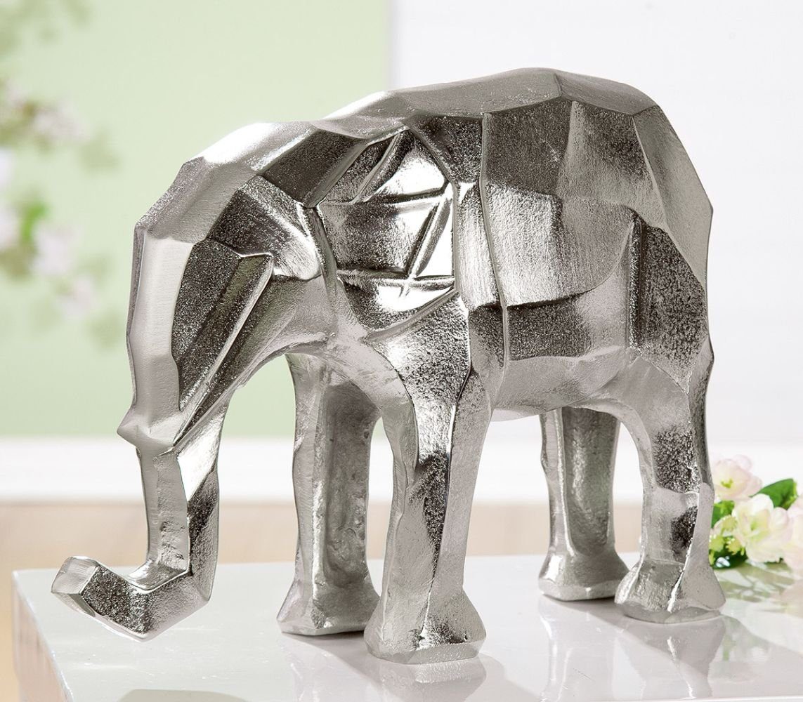 GILDE Dekofigur Gilde Alu Elefant Angular (BxHxT) 34 x 25 x 0 cm | Tierfiguren