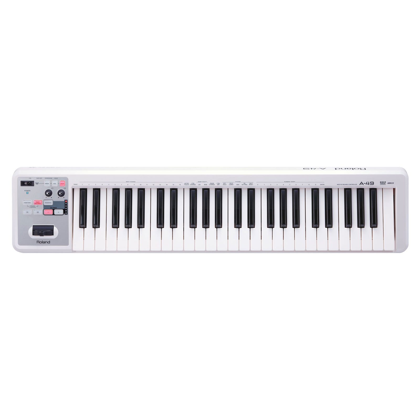 Digitalpiano Roland A-49 MIDI-Keyboard Weiss