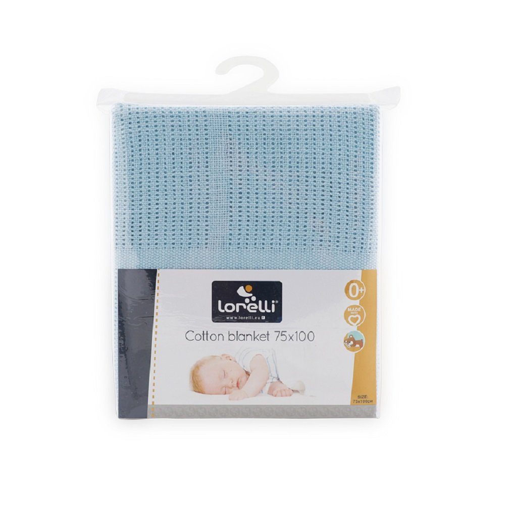 Babydecke blau Lorelli, Geburt x Babydecke, 100 Baumwolle, 75 Kuscheldecke Größe cm, ab