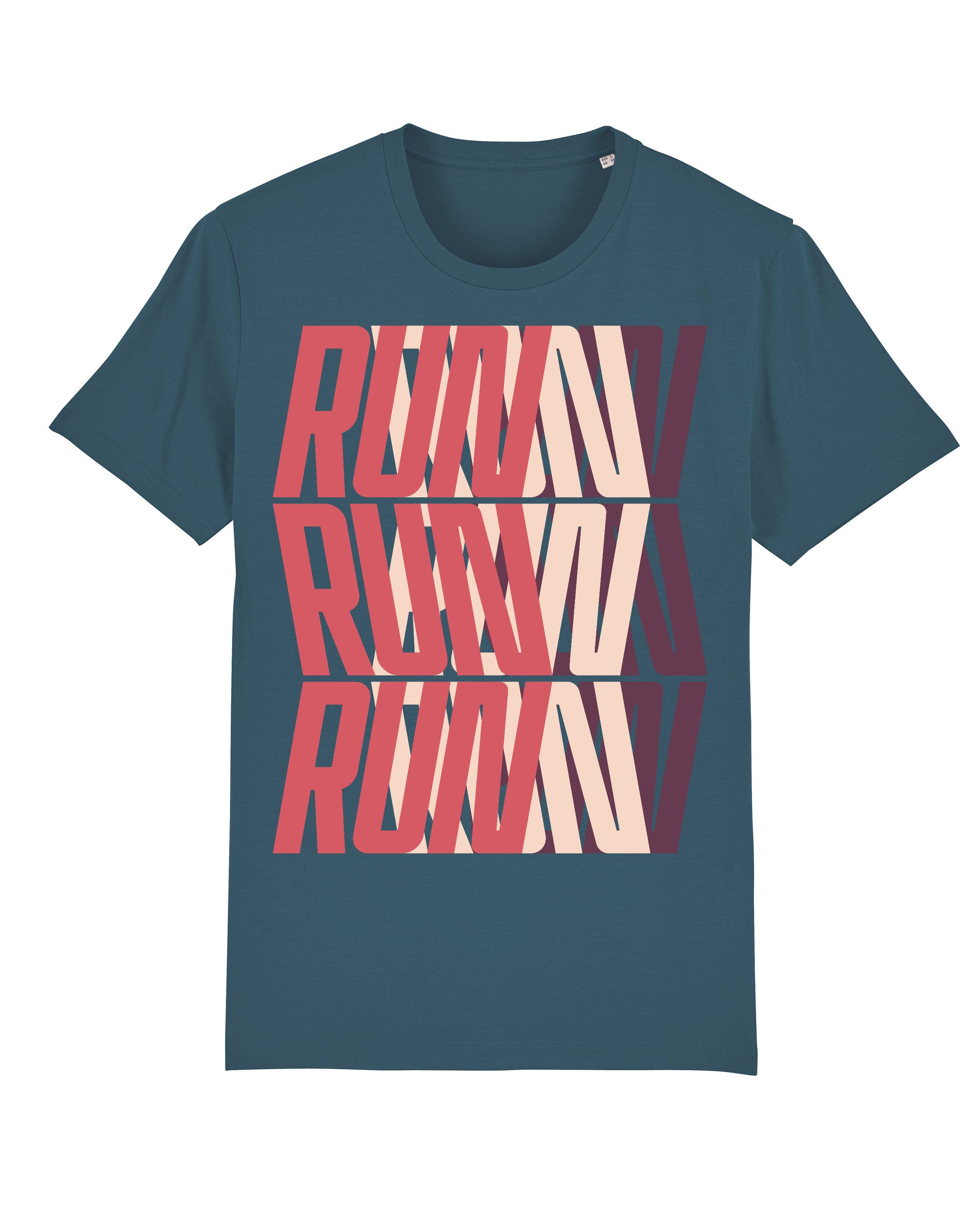 wat? Apparel Print-Shirt RunRunRun red (1-tlg) pertrol
