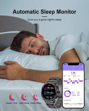 Lige Fitness-Tracker Blutdruck/Herzfrequenz, IP67 Wasserdicht Smartwatch (1,32 Zoll, Android/iOS), Mit den besten und erstaunlichsten Funktionen, attraktivem Design