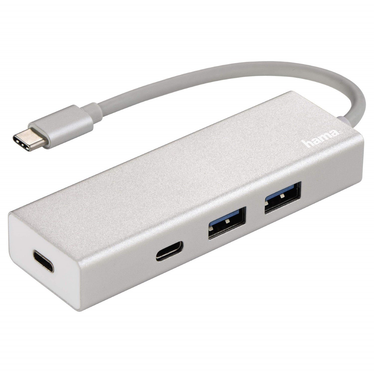 Hama USB-C USB-Hub 1:4 USB Adapter Splitter USB-Kabel, SuperSpeed USB Type-C 3.1 USB-Verteiler 1 zu 4 Ports Abwärtskompatibel