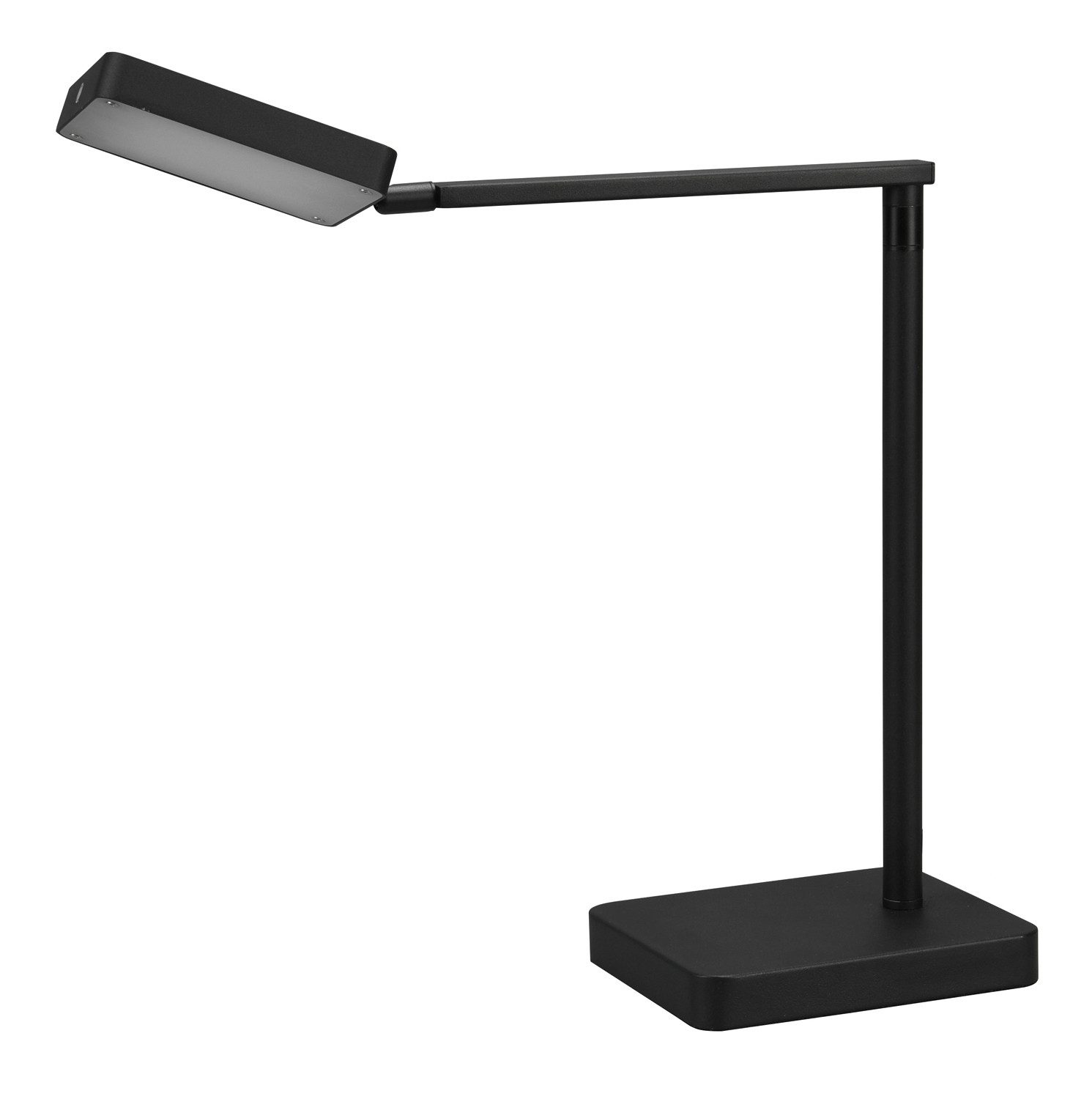 TRIO Leuchten LED Schreibtischlampe PAVIA, H 38 cm, 1-flammig, Schwarz, Metall, Anpassung der Farbtemperatur, Dimmfunktion, LED fest integriert, Extra-Warmweiß, Neutralweiß, kipp- und schwenkbarer Lampenschirm, Touchsensor