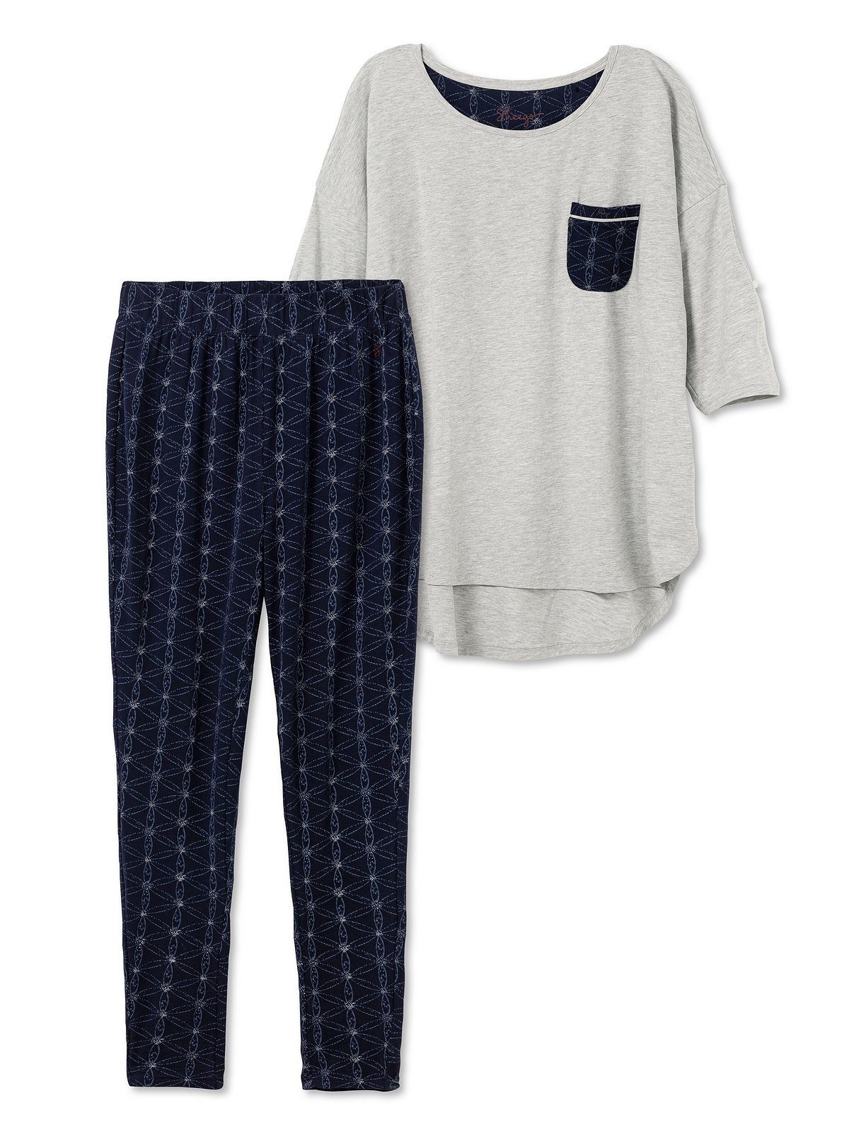 Sheego Pyjama Große Größen (Set) Leggings Shirt Set aus und