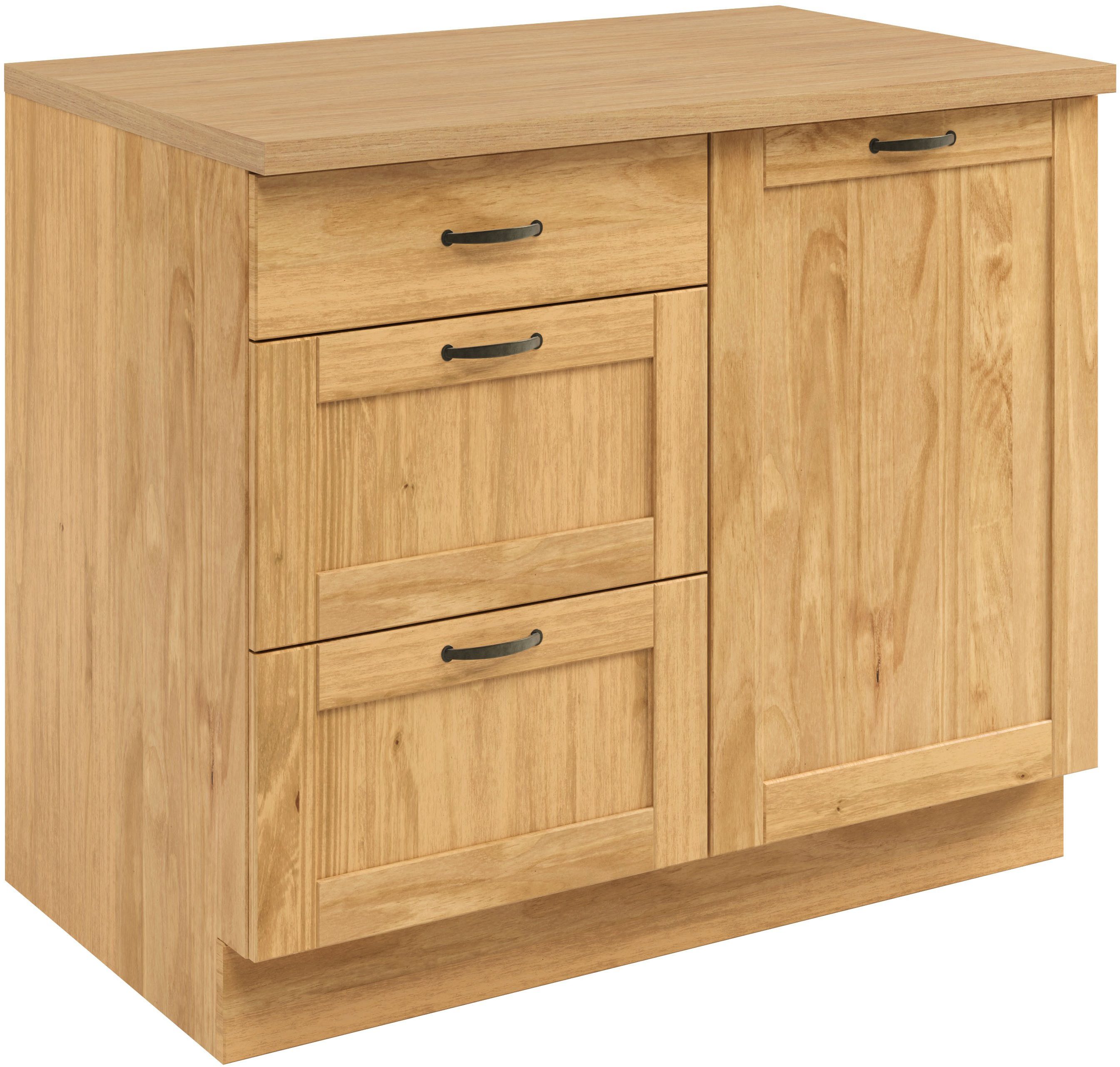 Home affaire Unterschrank Teramo Breite 100 cm, 1 Tür, 3 Schubkästen