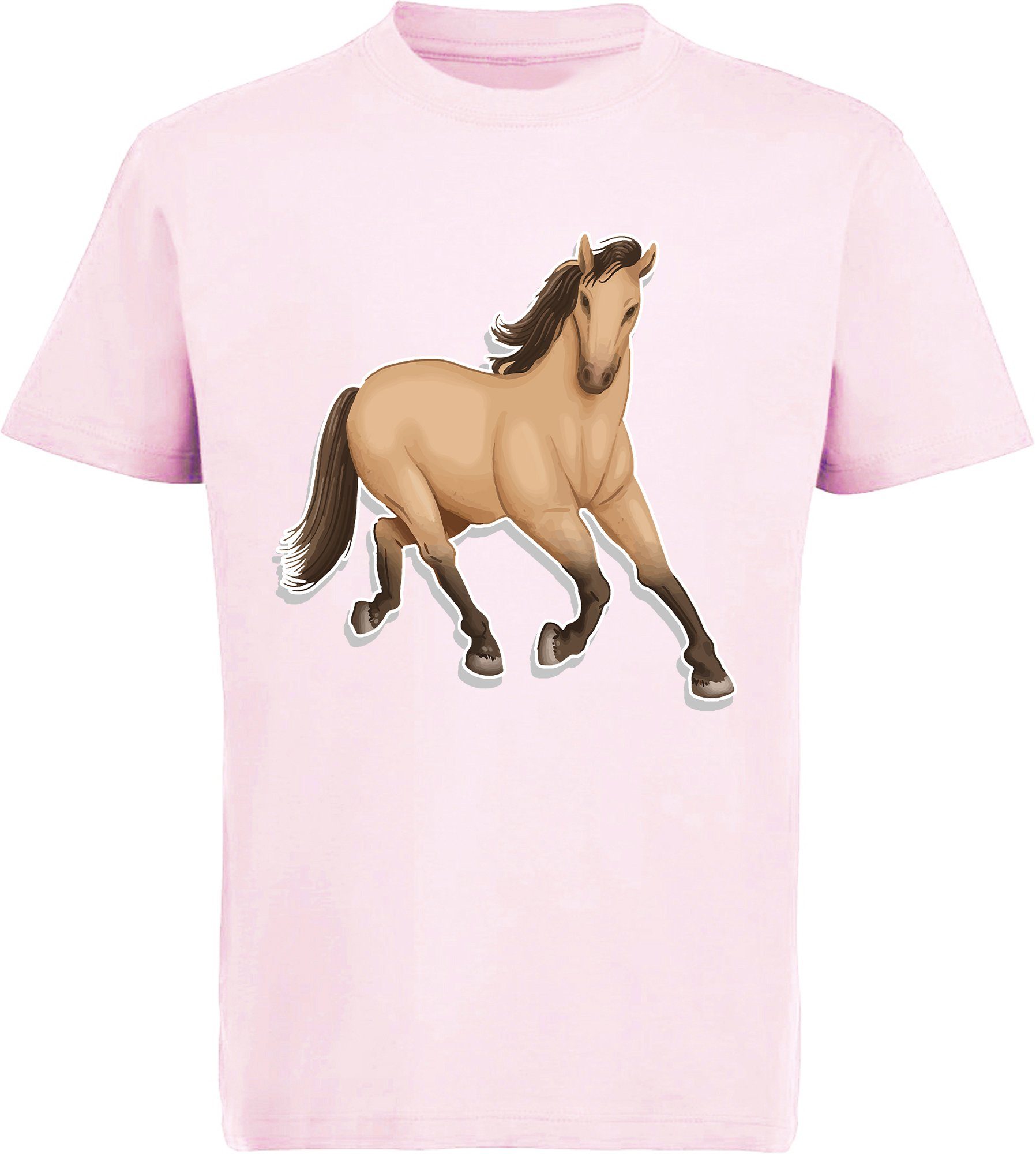 Print-Shirt bedrucktes Kinder Mädchen T-Shirt - Laufendes Pferd
