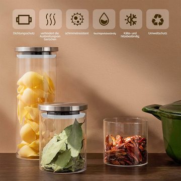 MULISOFT Vorratsglas, Glas, (19-tlg), Vorratsdosen Set mit Deckel, BPA Frei