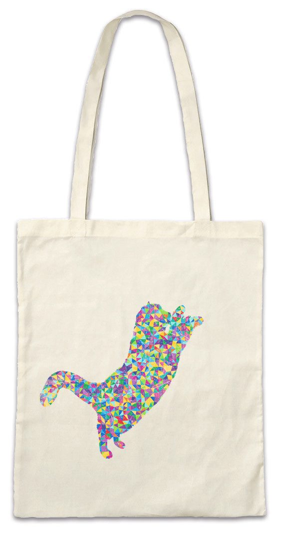 Beuteltasche Colored Cat I Stofftasche Katze Katzen Cats Kitty Kitten Toon Cartoon