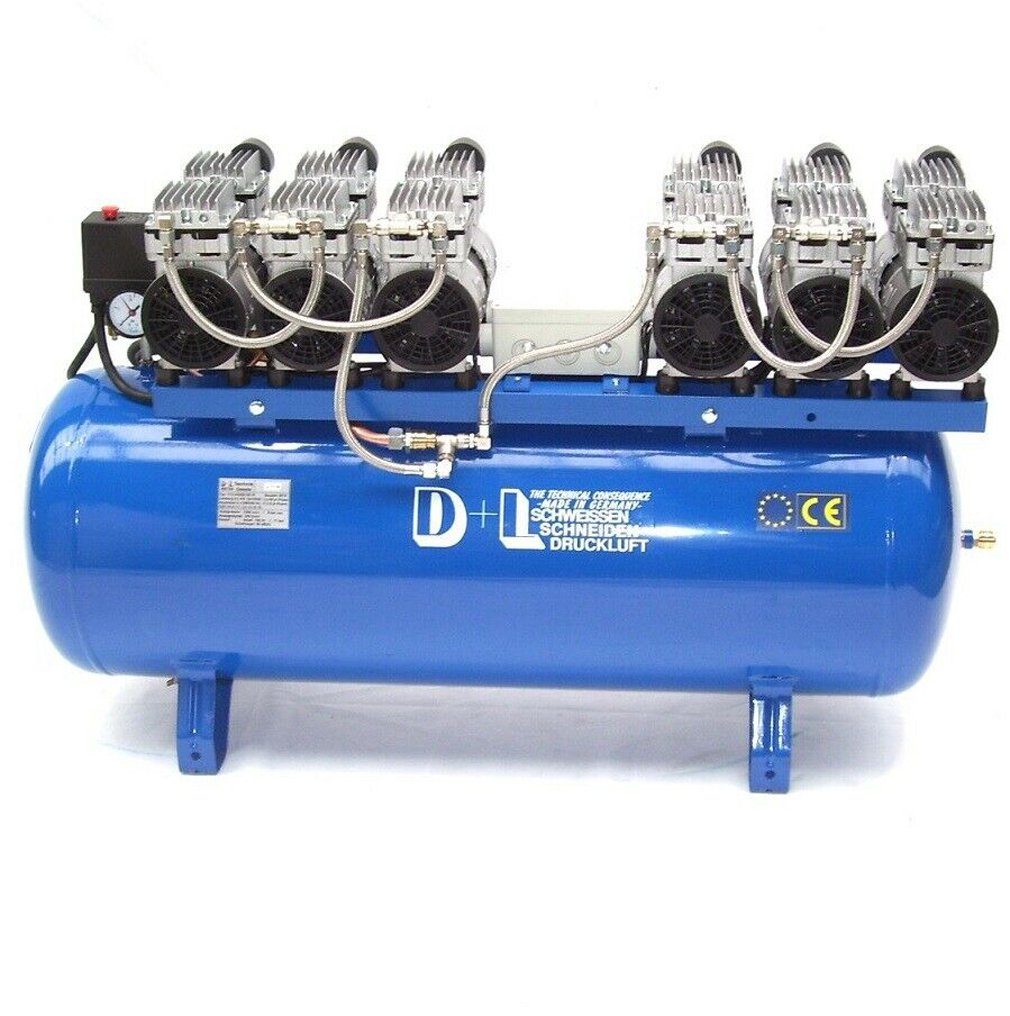 Apex Kompressor Druckluft Kompressor V12 540/8/270W Ölfrei Flüster Kompressor 6PS