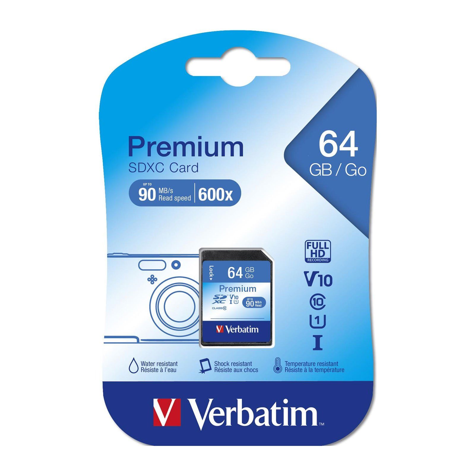 Verbatim SDXC 64GB Premium Speicherkarte Speicherkarte