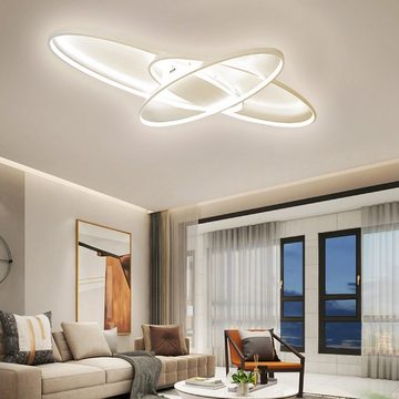 Vicbuy Deckenleuchte LED Deckenleuchten, Stufenlos Dimmbare Deckenlampe, Fernbedienung, 85*62cm