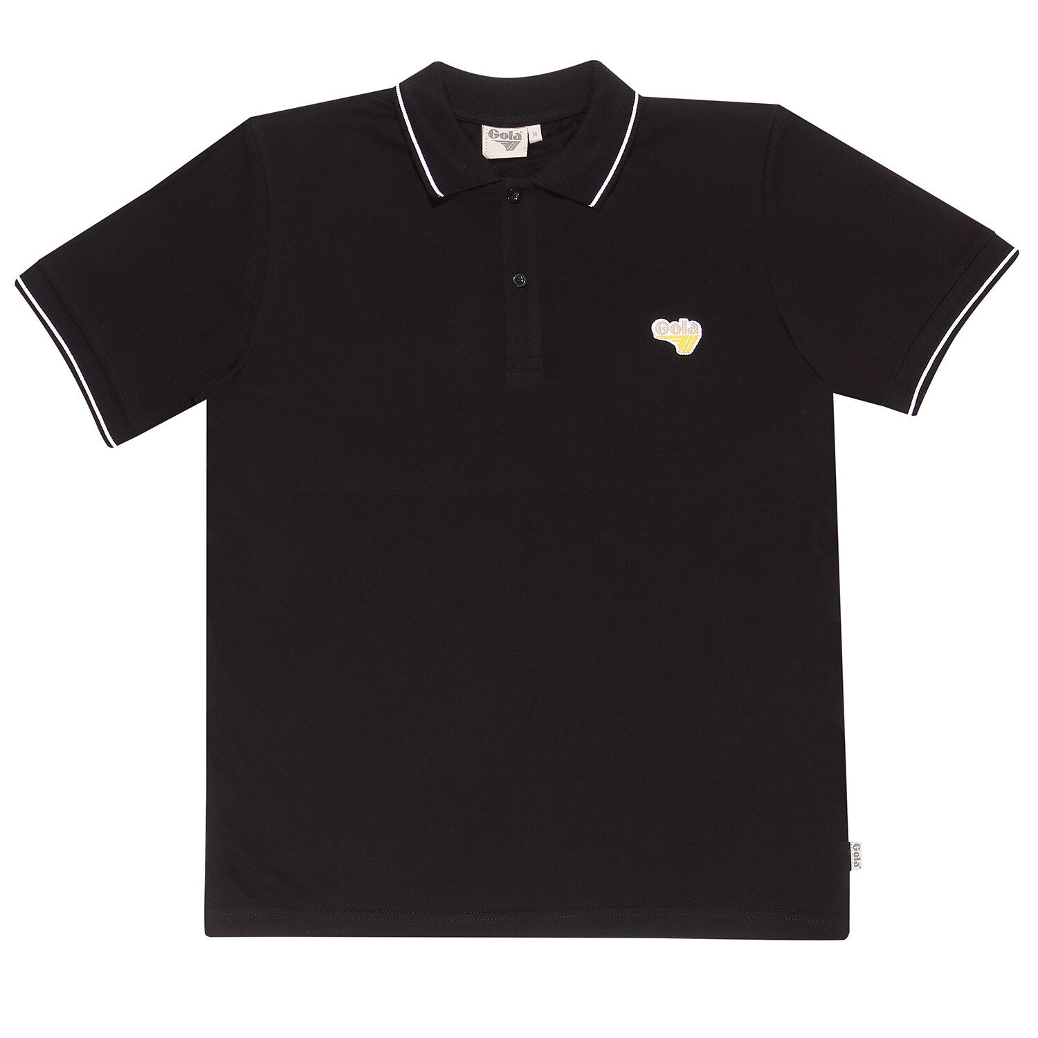 Gola Poloshirt Logo Print (100% Baumwolle) schwarz Herren