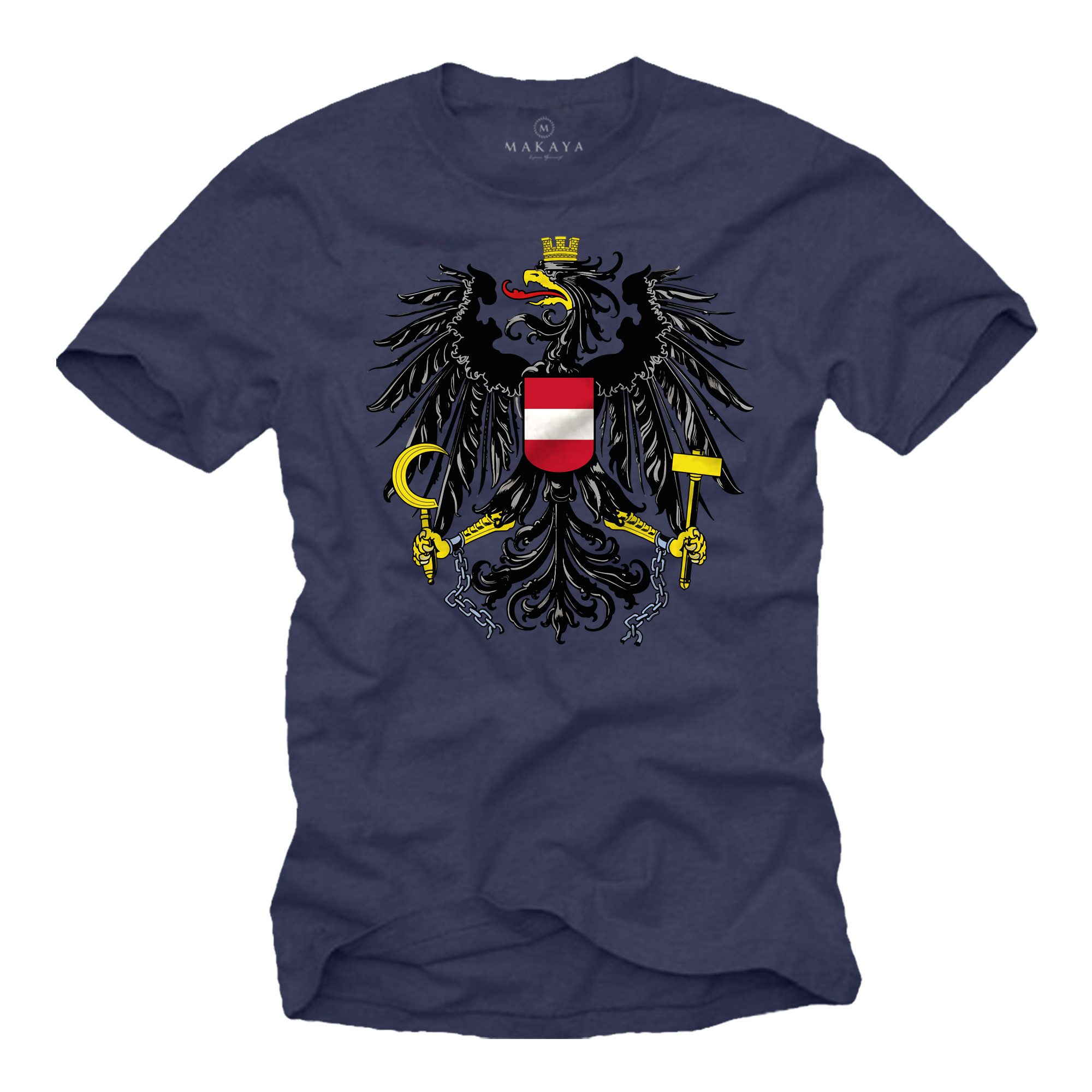 Print-Shirt Österreich EM WM Fußball Trikot Adler Wappen Männer Herren Kinder