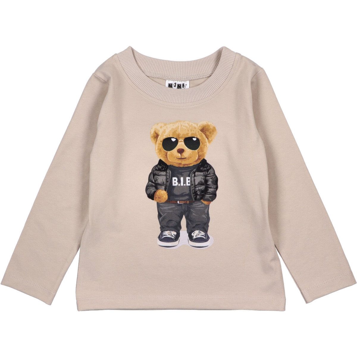 NINI Langarmshirt Teddybär Unisex Kinder Pullover, Sweatshirt, Pulli, Shirt, Longsleeve