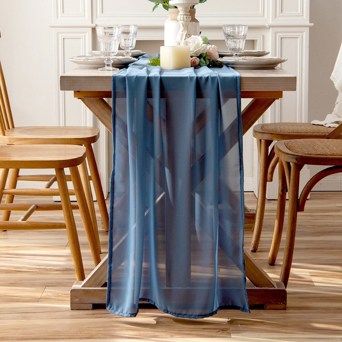BYSURE Tischläufer (1-tlg), Tischläufer Tischdeko Chiffon günstig online kaufen