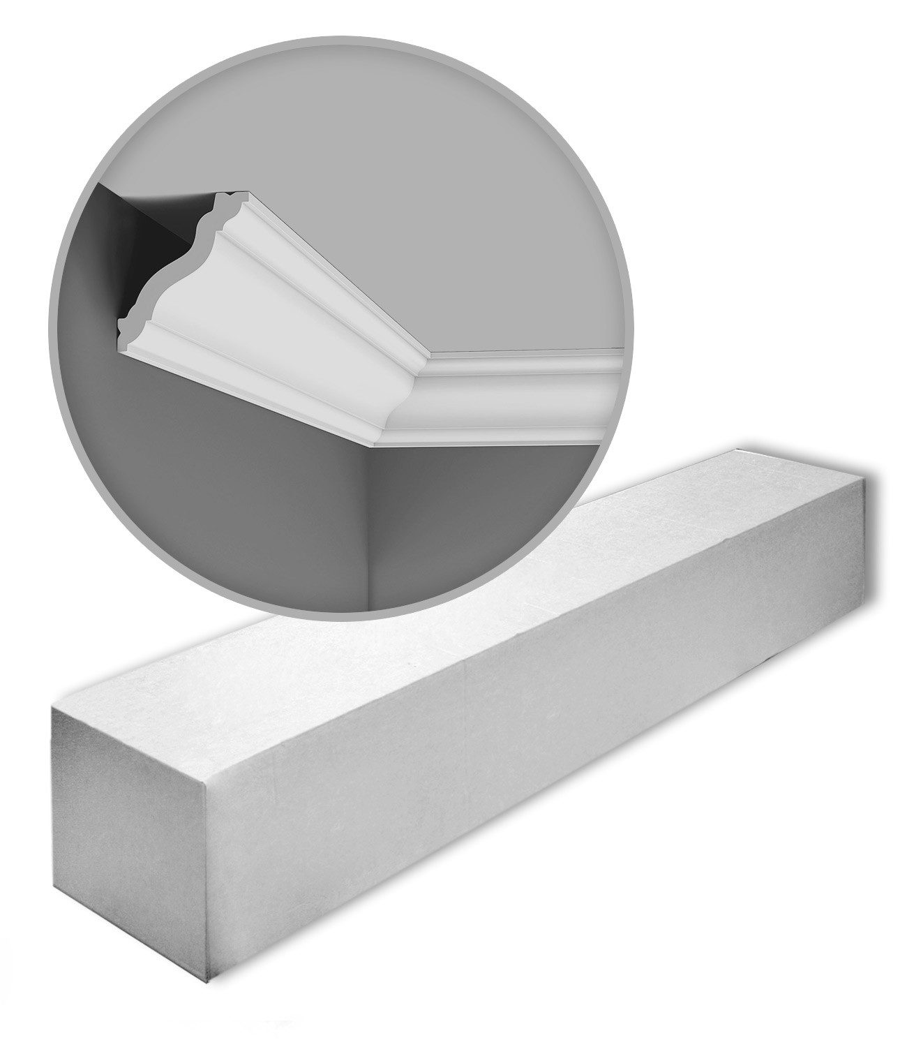 Orac Decor Deckenleiste CX177-box Eckleisten 1 Karton SET mit 28 Zierleisten 56 m, kleben, Duropolymer®, 28-St., 1 x Karton SET, 1 Karton SET mit 28 Leisten Eckleisten Stuckleisten 56 m