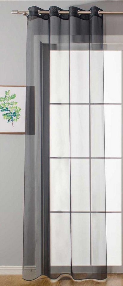 Gardinenbox Gardine (1 St), Ösen, transparent, Voile, Store Bleibandabschluß 20332-cn-o