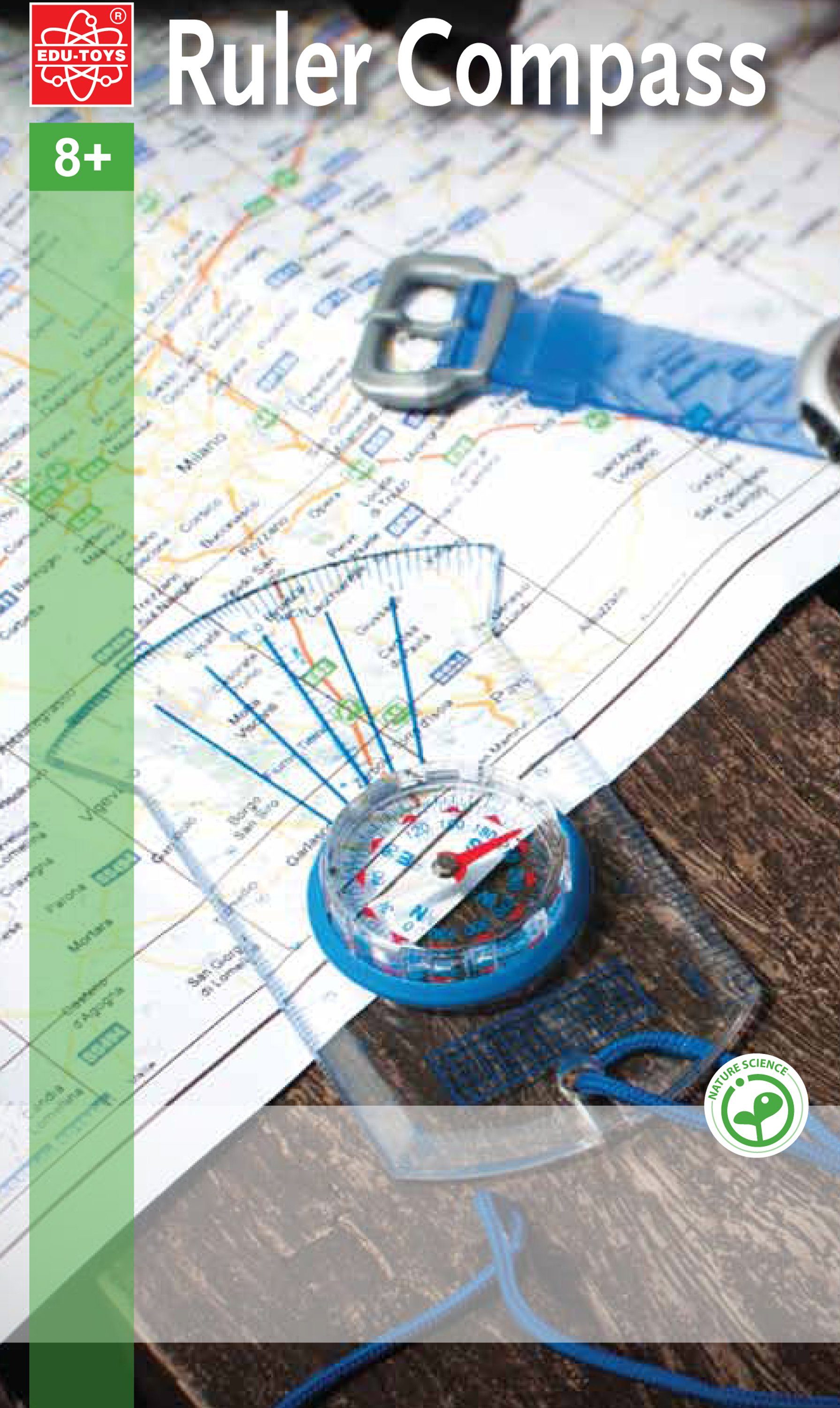 Edu-Toys Experimentierkasten Kartenkompass mit drehbarem Kompassring und Umhaengeband, (1-tlg)