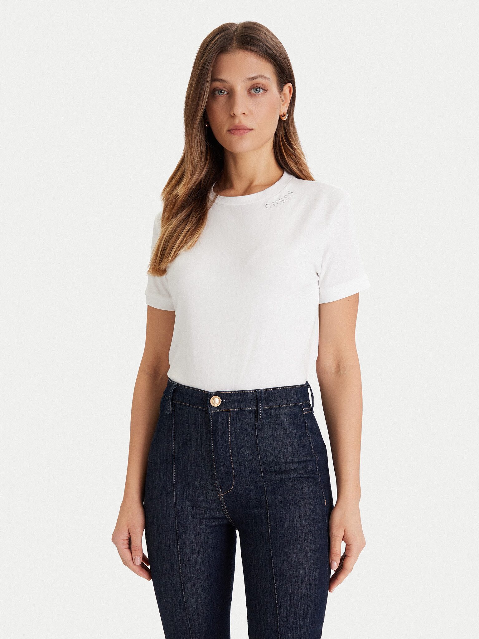 Guess Kurzarmshirt Guess - CALIDA SS T-SHIRT - Damenshirt mit Logo