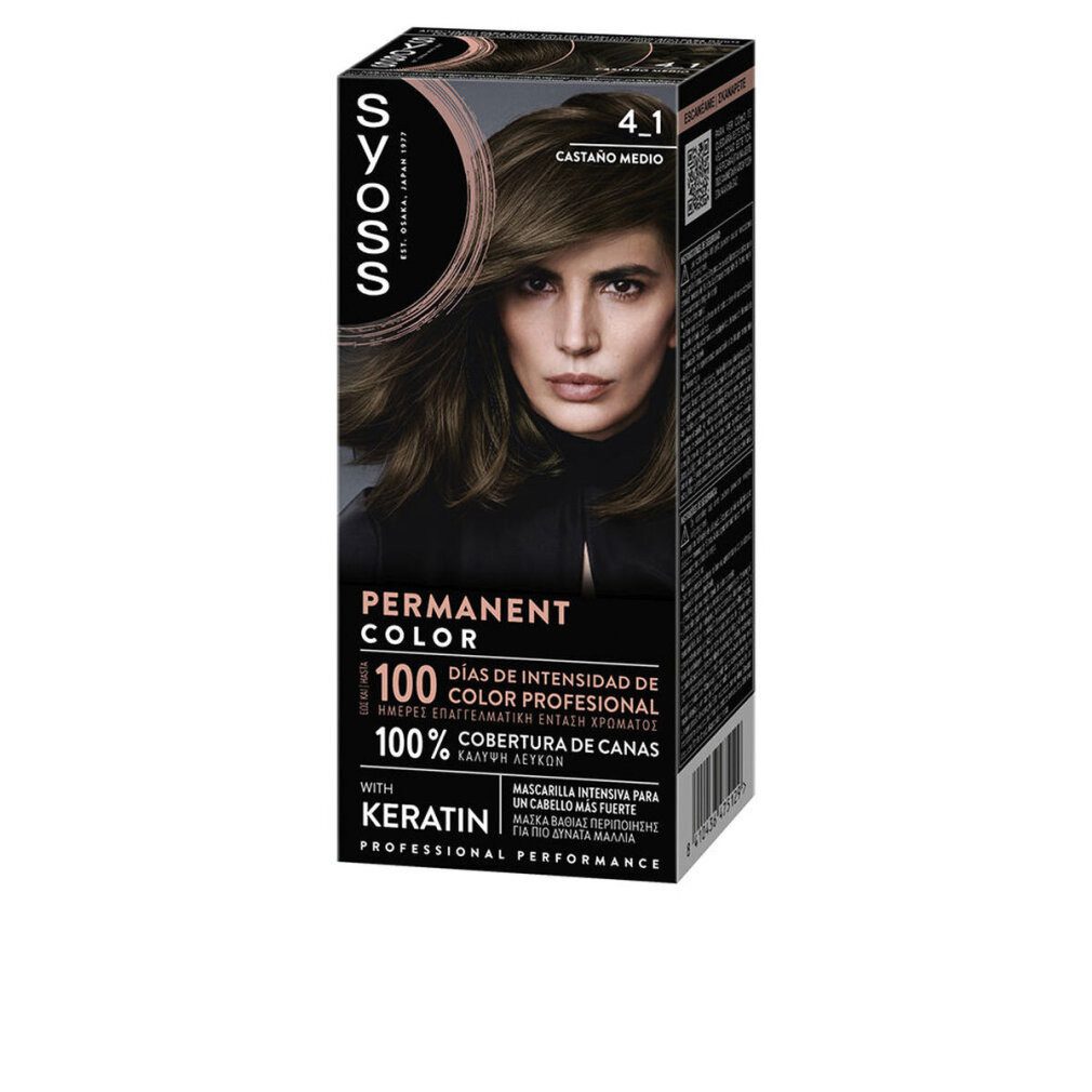 Syoss Haarpflege-Set PERMANENTE FARBE #4 .1-Castao Medio 1 u