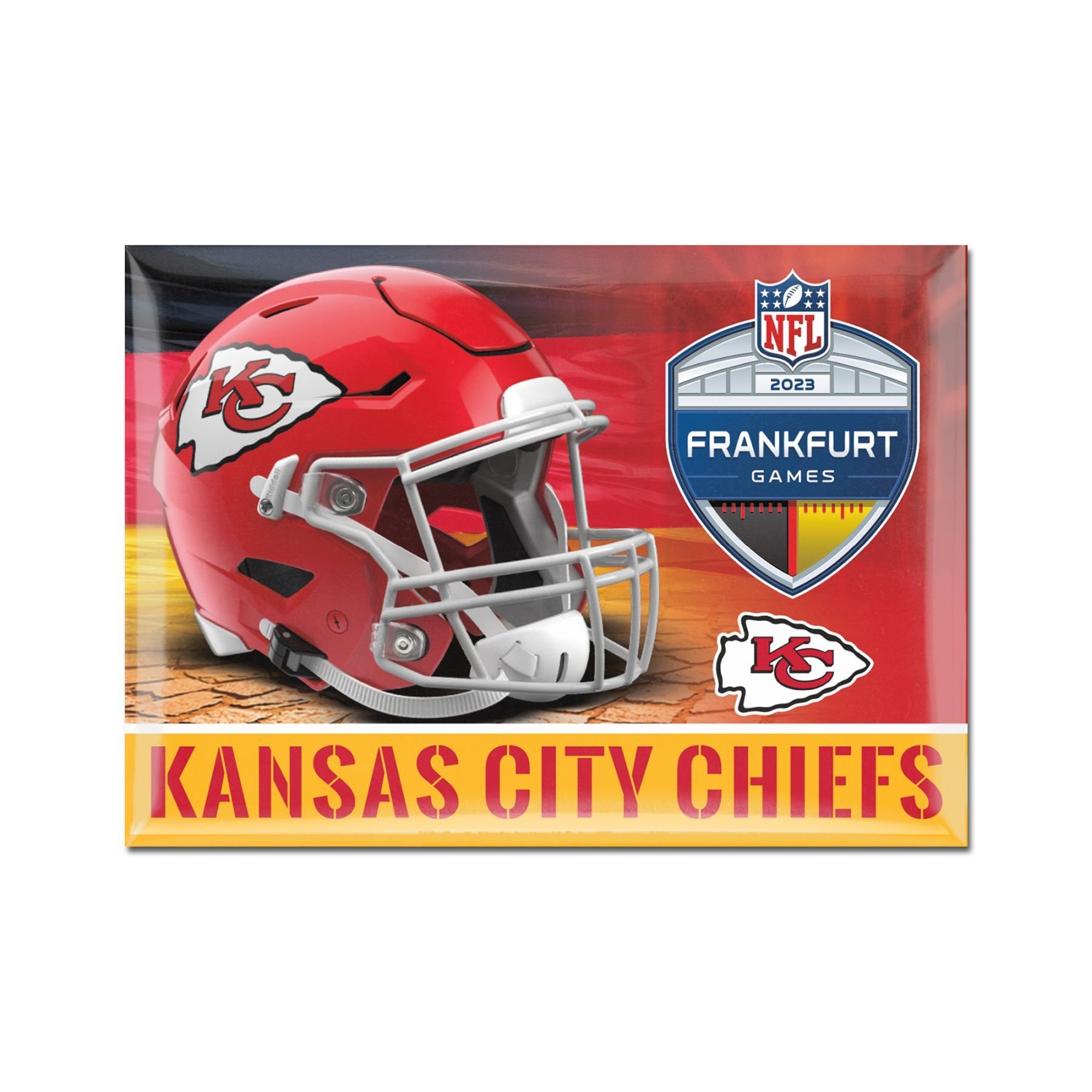 C City Wanddekoobjekt NFL Frankfurt WinCraft KühlschrankMagnet Kansas Game