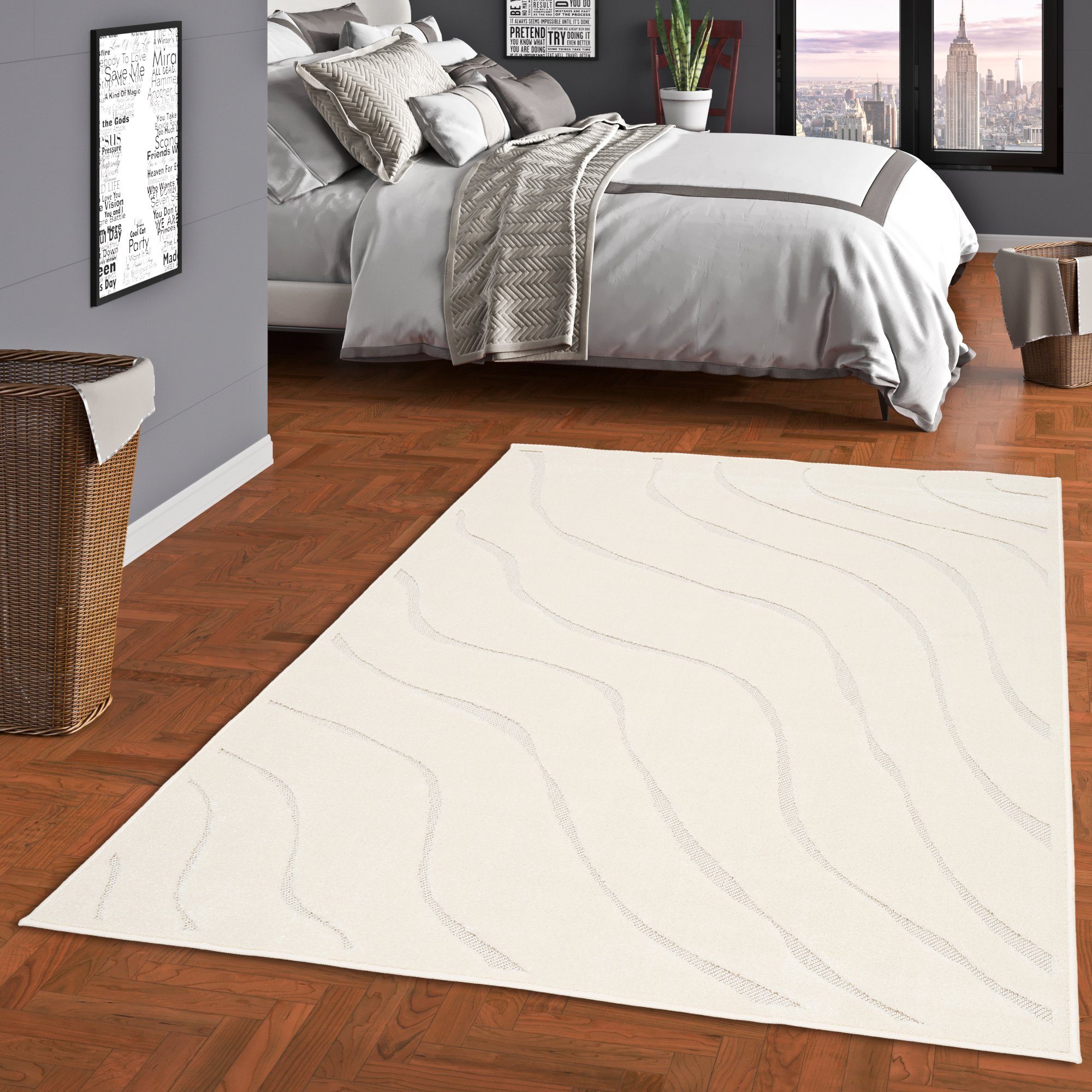 Pergamon Designteppich Flachgewebe Teppich Sevilla, Rechteckig, Höhe: 7 mm