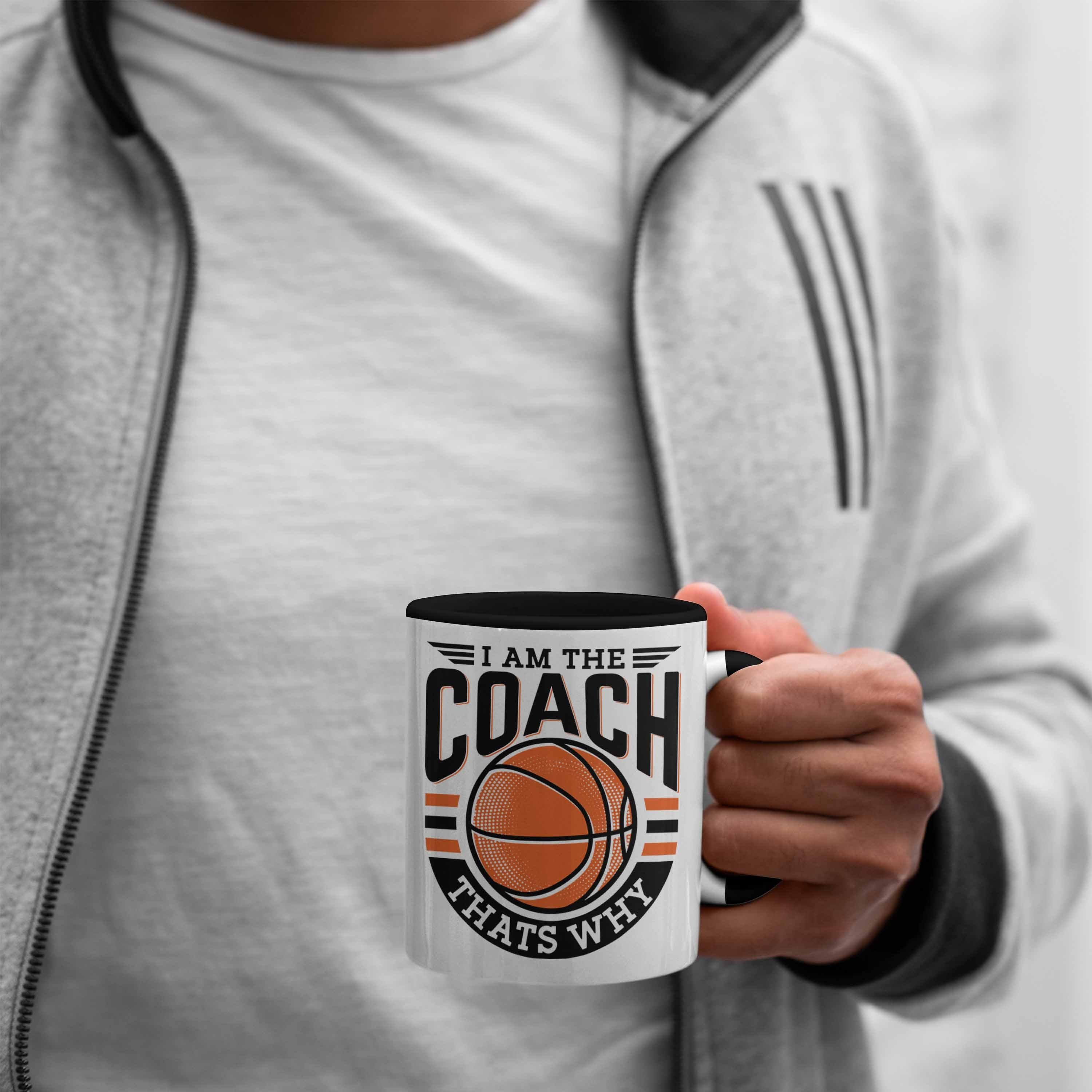 Coach Thats Trendation I Schwarz The Basketball-Trainer Wh Tasse Geschenk Coach Tasse Lustig Am