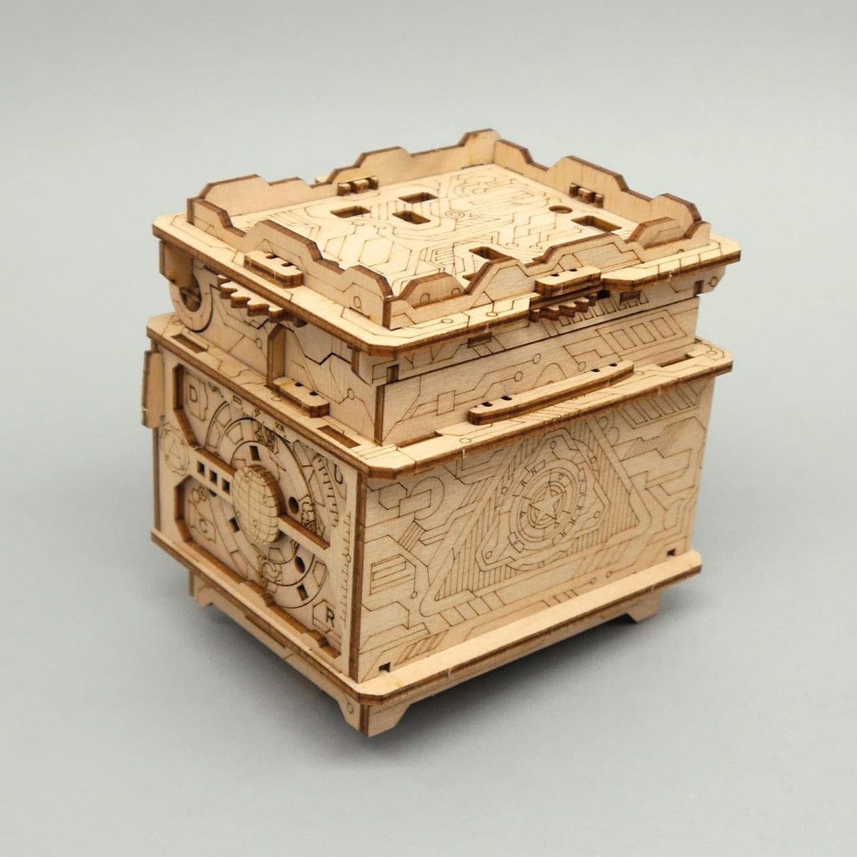 ESC, Escape Welt Spiel ORBITAL BOX - galaktische Cluebox mit Geheimfach, Knobelspiel, Holzspiel