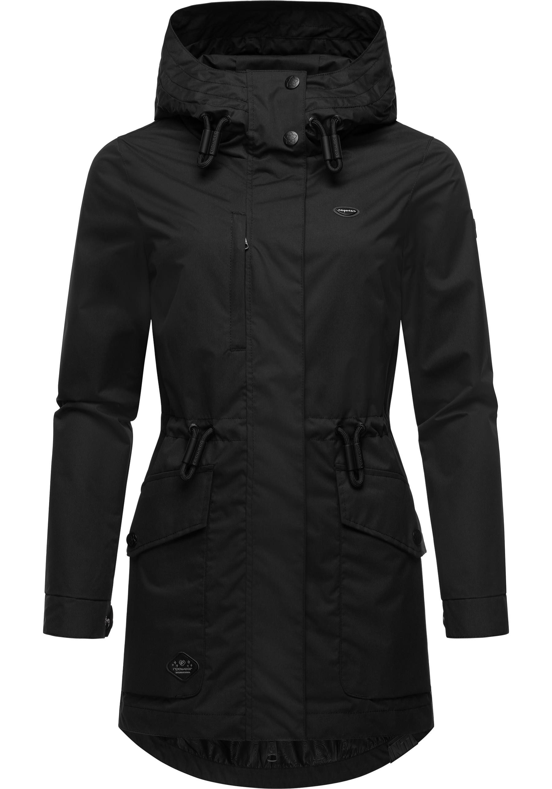 Ragwear Parka Alysa stylische Damen Übergangsjacke mit Taillenzugband