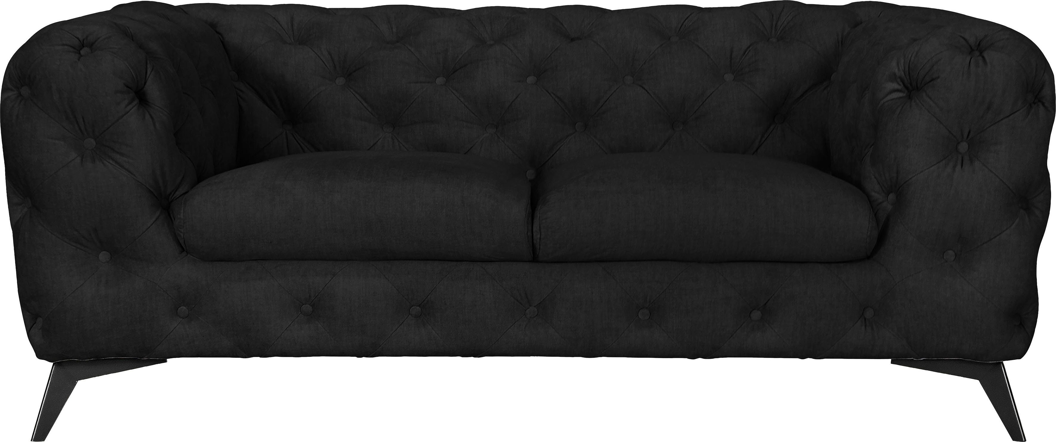 Home affaire Chesterfield-Sofa Glynis, aufwändige Knopfheftung, moderne Chesterfield Optik, Fußfarbe wählbar