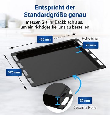VIOKS Backblech Blech 465x375x30mm Ersatz für Bosch 00662999, emailliert, für Backofen