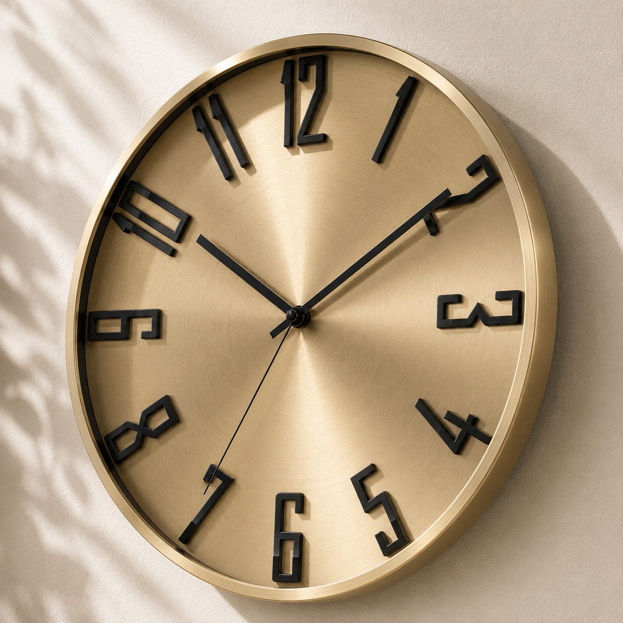 K&L Wall Art Wanduhr Metalluhr modern Aluminium Wanduhren ohne Ticken (Quarz Uhrwerk ohne Tickgeräusche)