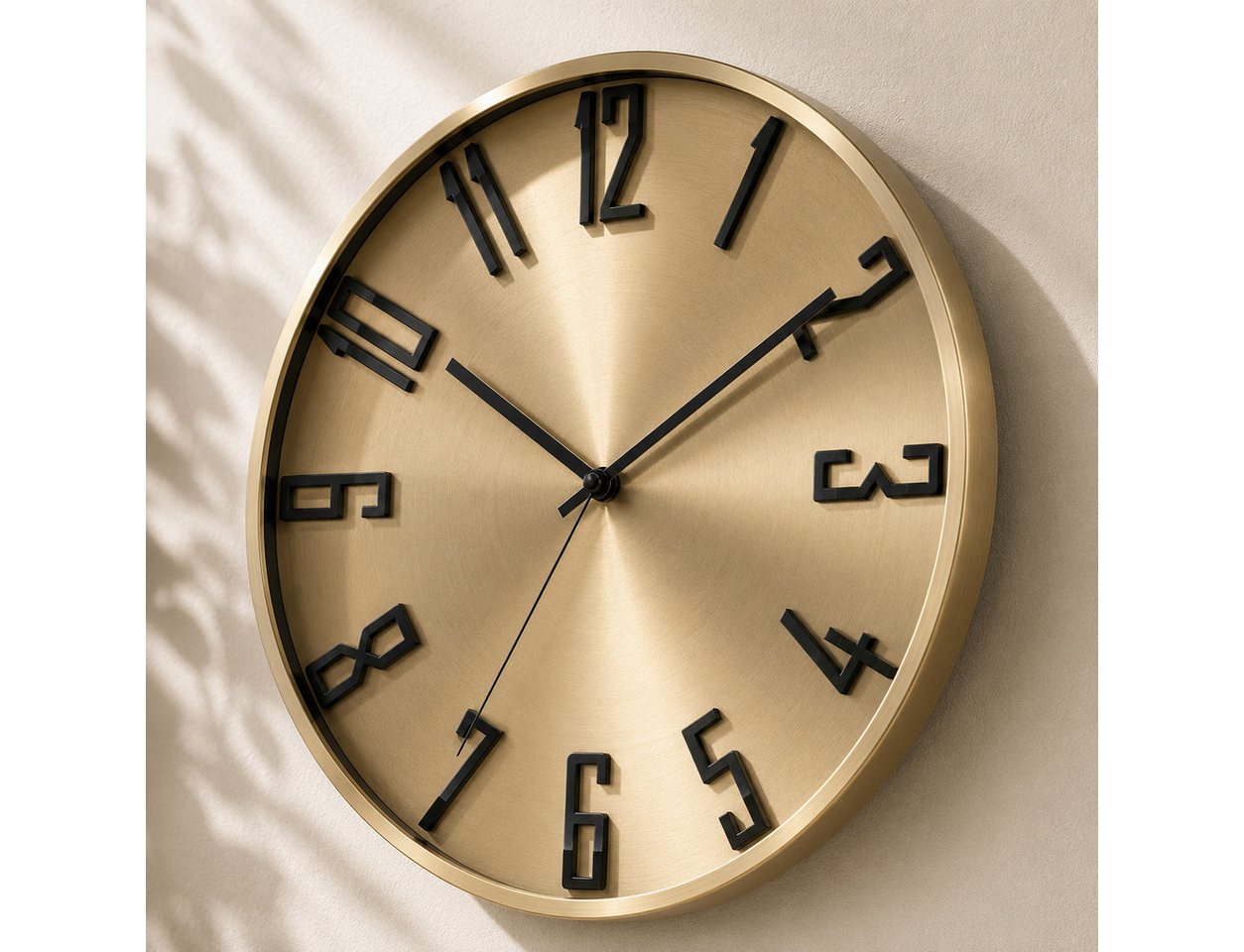 K&L Wall Art Wanduhr Metalluhr modern Aluminium Wanduhren ohne Ticken (Quarz Uhrwerk ohne Tickgeräusche)